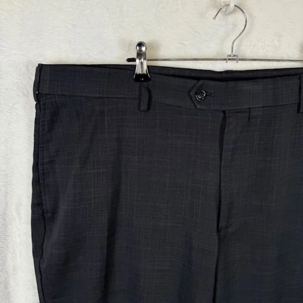 Savane Stretch Comfort Dress Pants Charcoal Gray 40x30 Trousers Slacks‎ Business